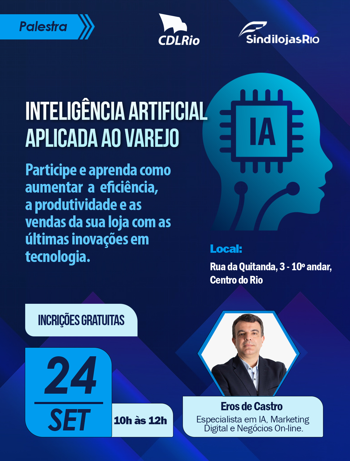 Você está visualizando atualmente Palestra gratuita – Inteligência Artificial aplicada ao Varejo