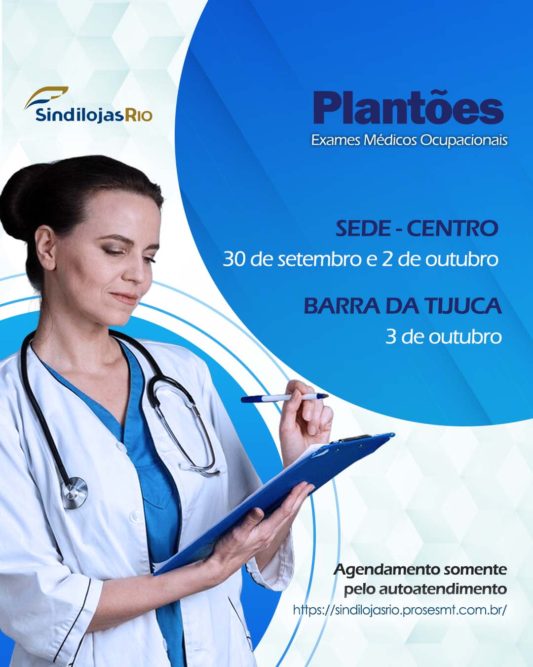 Você está visualizando atualmente Próximos plantões de exames médicos ocupacionais