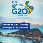 Comunicado sobre o feriado do G20 – Decreto nº 55.200/2024