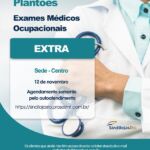 Plantão Extra de exames médicos ocupacionais