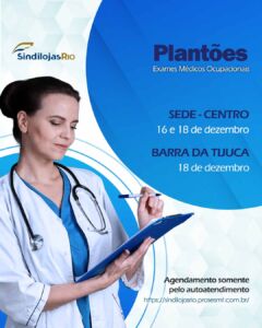 Leia mais sobre o artigo Próximos plantões de exames médicos ocupacionais